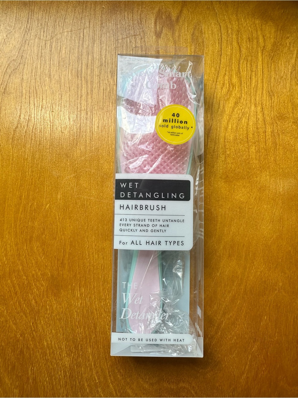 NEW The Wet Detangler Hairbrush - pink and aqua
